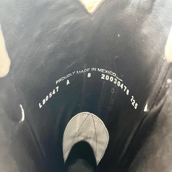 Lane DESTINY Womens Cowboy Boots 8 White Western Cowgirl Bridal Mid Calf Tall - Picture 9 of 11